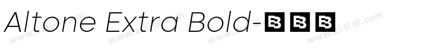 Altone Extra Bold字体转换